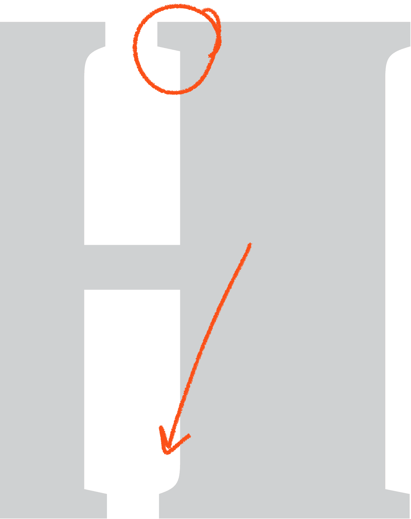 ... And round things (arrow).