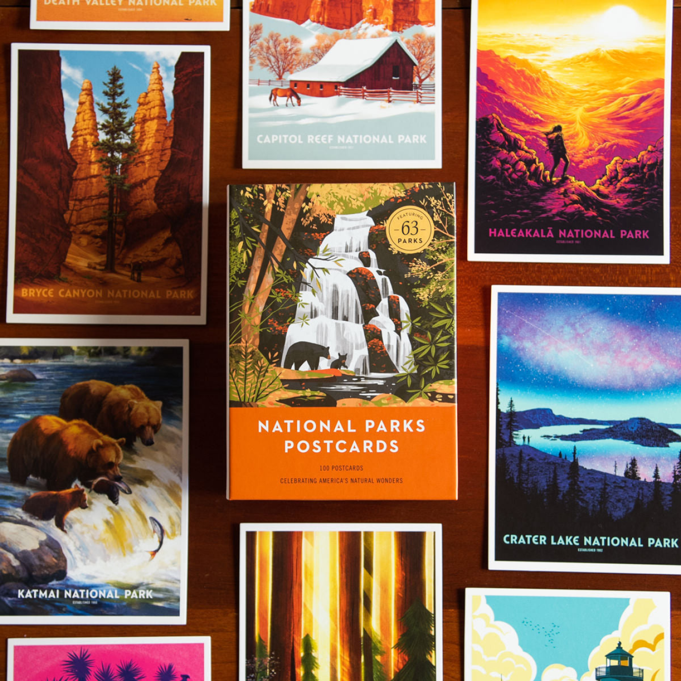 <b class="accent">FIG. 12 — </b> National Parks Postcards by The Fifty-Nine Parks Print Series.